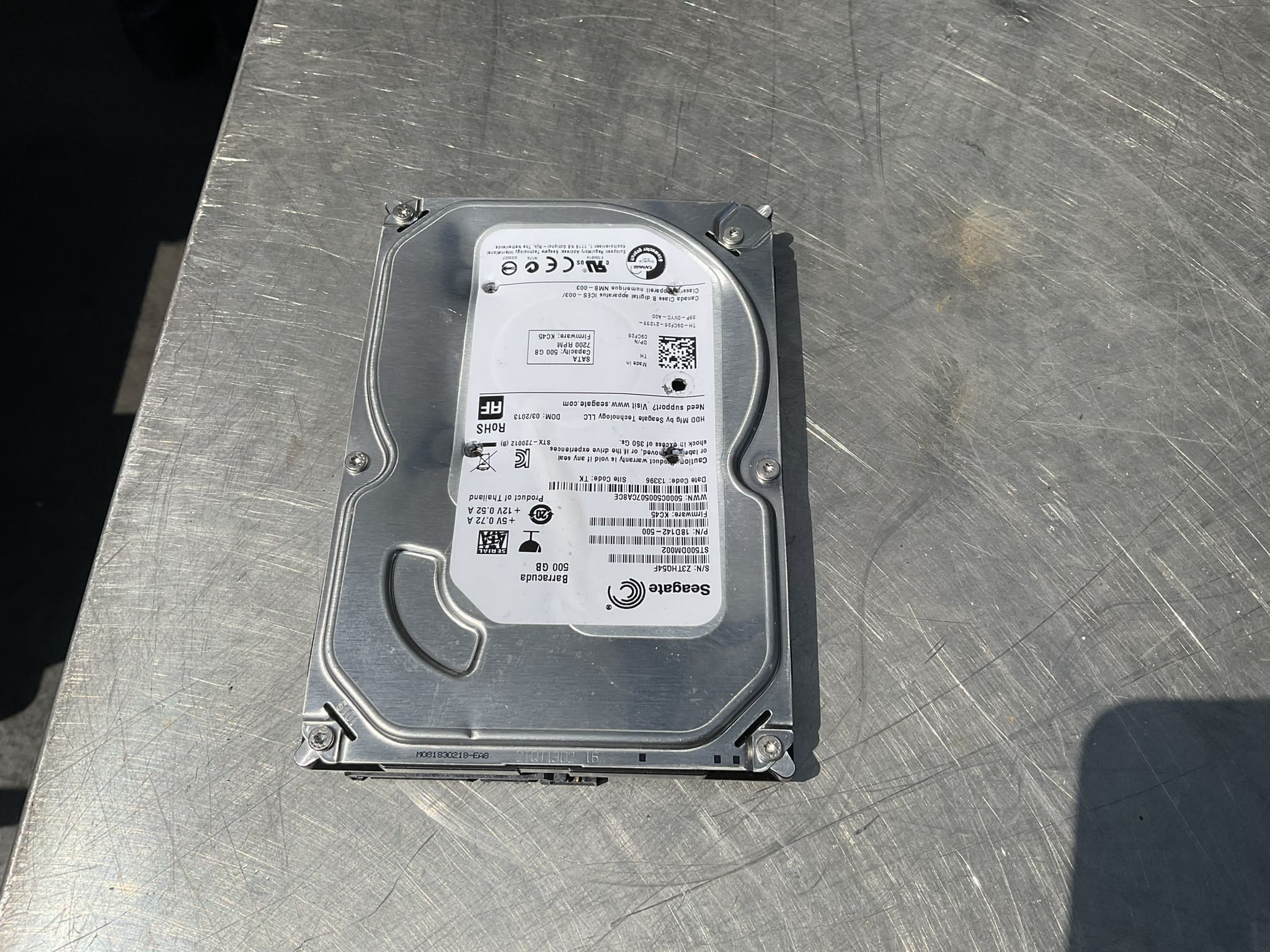 3.5インチHDD 破壊後